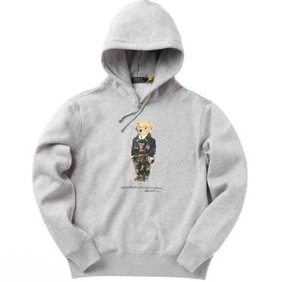 Polo Bear Ralph Lauren Mens Sweatshirt Hoodie University Collegiate Varsity Prep - Picture 2 of 12